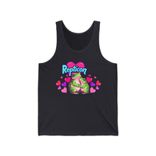 Load image into Gallery viewer, Repticon Unisex Jersey Tank w/ Valentine Frogs
