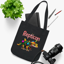 Load image into Gallery viewer, Repticon Organic Canvas Tote Bag w/ Crested Gecko Christmas Tree
