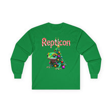 Load image into Gallery viewer, Repticon Unisex Ultra Cotton Long Sleeve Tee w/ Gecko Christmas Tree
