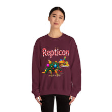 Load image into Gallery viewer, Repticon Unisex Heavy Blend™ Crewneck Sweatshirt w/ Crested Gecko Santa
