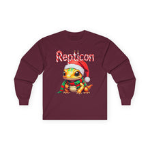 Load image into Gallery viewer, Repticon Unisex Ultra Cotton Long Sleeve Tee w/ Amphibian Santa
