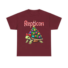 Load image into Gallery viewer, Repticon Unisex Heavy Cotton Tee w/ Tortoise Christmas Tree
