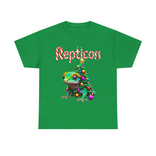 Load image into Gallery viewer, Repticon Unisex Heavy Cotton Tee w/ Gecko Christmas Tree
