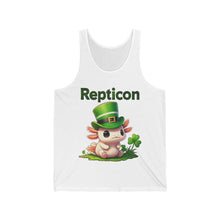 Load image into Gallery viewer, Repticon Unisex Jersey Tank w/ Axolotl
