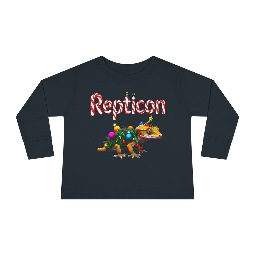 Repticon Toddler Long Sleeve Tee w/ Crested Gecko Christmas Tree