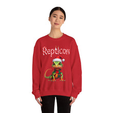 Load image into Gallery viewer, Repticon Unisex Heavy Blend™ Crewneck Sweatshirt w/ Lizard Santa
