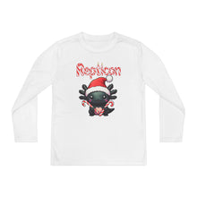 Load image into Gallery viewer, Repticon Youth Long Sleeve Competitor Tee w/ Axolotl Santa
