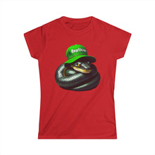 Load image into Gallery viewer, Repticon Women&#39;s Softstyle Tee w/ Black Snake
