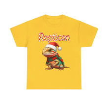 Load image into Gallery viewer, Repticon Unisex Heavy Cotton Tee w/ Bearded Dragon Santa
