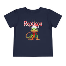 Load image into Gallery viewer, Repticon Toddler Short Sleeve Tee w/ Lizard Santa
