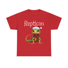 Load image into Gallery viewer, Repticon Unisex Heavy Cotton Tee w/ Lizard Santa
