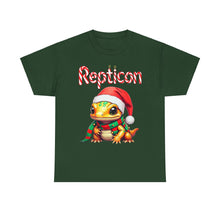 Load image into Gallery viewer, Repticon Unisex Heavy Cotton Tee w/ Amphibian Santa
