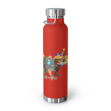 Load image into Gallery viewer, Repticon Copper Vacuum Insulated Bottle, 22oz w/ Crested Gecko Christmas Tree
