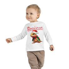 Load image into Gallery viewer, Repticon Toddler Long Sleeve Tee w/ Bearded Dragon Santa
