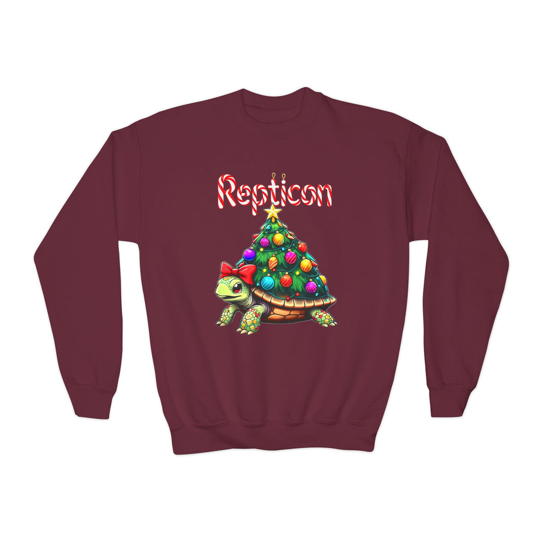 Repticon Youth Crewneck Sweatshirt w/ Tortoise Christmas Tree