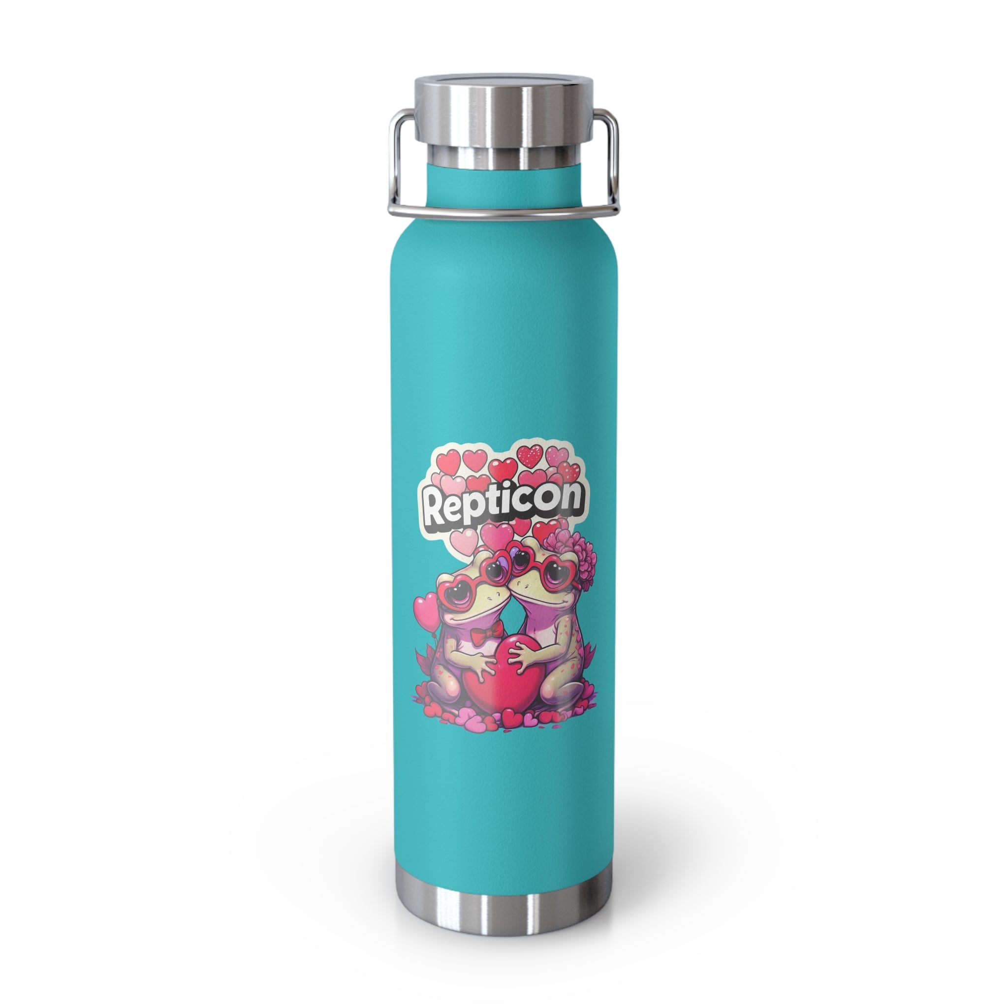 Repticon Copper Vacuum Insulated Bottle, 22oz w/ Valentine Toads ...