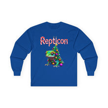 Load image into Gallery viewer, Repticon Unisex Ultra Cotton Long Sleeve Tee w/ Gecko Christmas Tree
