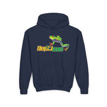 Load image into Gallery viewer, Repticon Youth Heavy Blend Hooded Sweatshirt w/ Red Eyed Tree Frog
