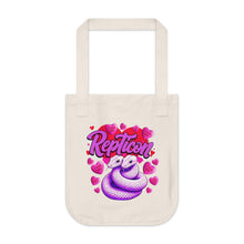 Load image into Gallery viewer, Repticon Organic Canvas Tote Bag w/ Valentine Snakes
