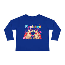 Load image into Gallery viewer, Repticon Toddler Long Sleeve Tee w/ Valentine Tortoises
