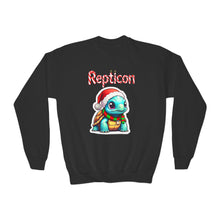 Load image into Gallery viewer, Repticon Youth Crewneck Sweatshirt w/ Tortoise Santa
