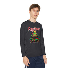 Load image into Gallery viewer, Repticon Youth Long Sleeve Competitor Tee w/ Toad Christmas Tree
