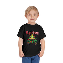 Load image into Gallery viewer, Repticon Toddler Short Sleeve Tee w/ Toad Christmas Tree
