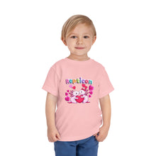 Load image into Gallery viewer, Repticon Toddler Short Sleeve Tee w/ Valentine Axolotls
