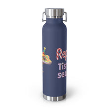 Load image into Gallery viewer, Repticon Copper Vacuum Insulated Bottle, 22oz w/ Crested Gecko Christmas Tree
