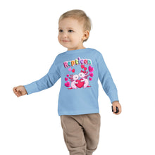 Load image into Gallery viewer, Repticon Toddler Long Sleeve Tee w/ Valentine Axolotls
