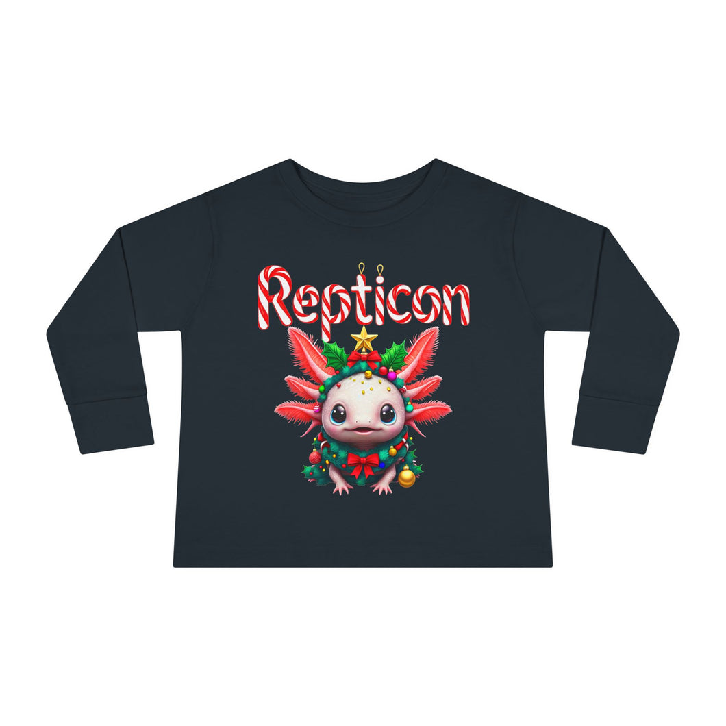 Repticon Toddler Long Sleeve Tee w/ Axolotl Christmas Tree