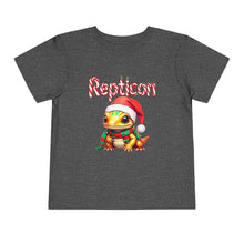 Load image into Gallery viewer, Repticon Toddler Short Sleeve Tee w/ Amphibian Santa
