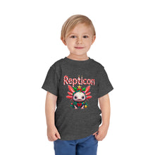 Load image into Gallery viewer, Repticon Toddler Short Sleeve Tee w/ Axolotl Christmas Tree
