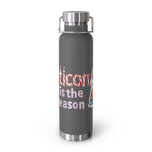 Load image into Gallery viewer, Repticon Copper Vacuum Insulated Bottle, 22oz w/ Tortoise Santa
