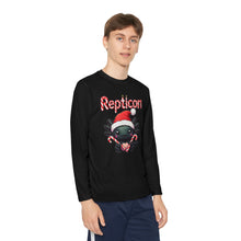 Load image into Gallery viewer, Repticon Youth Long Sleeve Competitor Tee w/ Axolotl Santa
