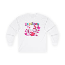 Load image into Gallery viewer, Repticon Unisex Ultra Cotton Long Sleeve Tee w/ Valentine Axolotls
