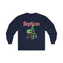 Load image into Gallery viewer, Repticon Unisex Ultra Cotton Long Sleeve Tee w/ Gecko Christmas Tree
