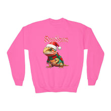 Load image into Gallery viewer, Repticon Youth Crewneck Sweatshirt w/ Bearded Dragon Santa
