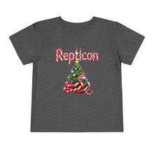 Load image into Gallery viewer, Repticon Toddler Short Sleeve Tee w/ Candy Cane Christmas Tree
