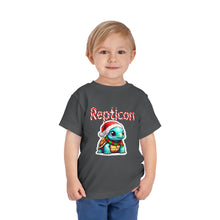 Load image into Gallery viewer, Repticon Toddler Short Sleeve Tee w/ Tortoise Santa
