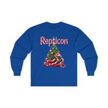 Load image into Gallery viewer, Repticon Unisex Ultra Cotton Long Sleeve Tee w/ Candy Cane Christmas Tree
