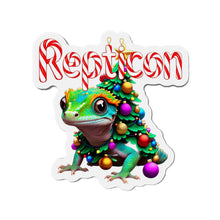 Load image into Gallery viewer, Repticon Die-Cut Magnets w/ Gecko Santa
