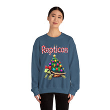 Load image into Gallery viewer, Repticon Unisex Heavy Blend™ Crewneck Sweatshirt w/ Tortoise Christmas Tree
