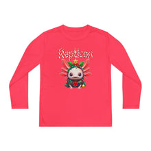 Load image into Gallery viewer, Repticon Youth Long Sleeve Competitor Tee w/ Axolotl Christmas Tree
