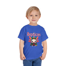 Load image into Gallery viewer, Repticon Toddler Short Sleeve Tee w/ Axolotl Christmas Tree

