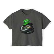 Load image into Gallery viewer, Repticon Women&#39;s Boxy Tee w/ Black Snake
