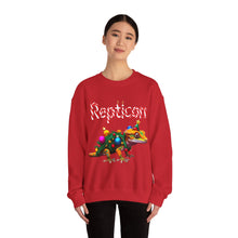 Load image into Gallery viewer, Repticon Unisex Heavy Blend™ Crewneck Sweatshirt w/ Crested Gecko Santa
