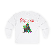 Load image into Gallery viewer, Repticon Unisex Ultra Cotton Long Sleeve Tee w/ Gecko Christmas Tree
