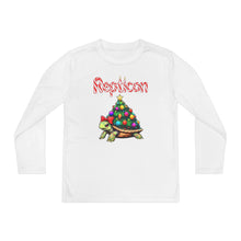 Load image into Gallery viewer, Repticon Youth Long Sleeve Competitor Tee w/ Tortoise Christmas Tree
