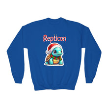 Load image into Gallery viewer, Repticon Youth Crewneck Sweatshirt w/ Tortoise Santa
